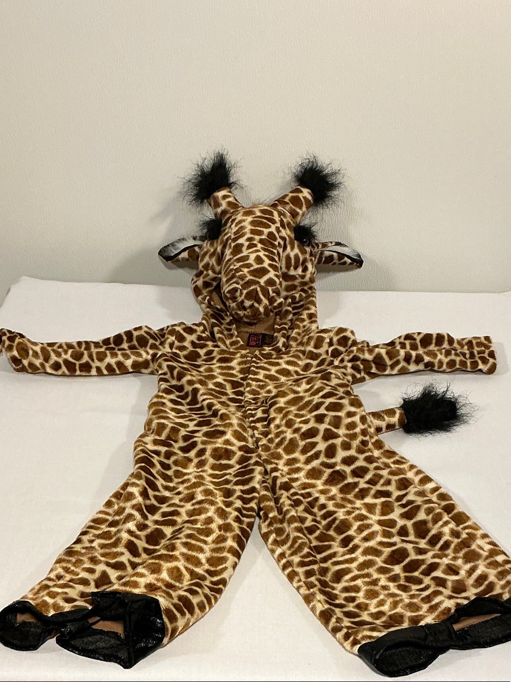 Gymboree Giraffe Plush One-Piece Bodysuit - Brown, Black & Cream